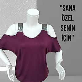 gümüş askı detaylı bluz