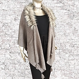 yakası kürklü salaş hırka panço