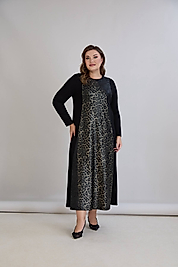 elbise leopar desenli