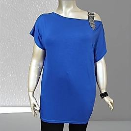 kemerli omuz detaylı bluz