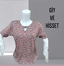 yaka taş detaylı bluz