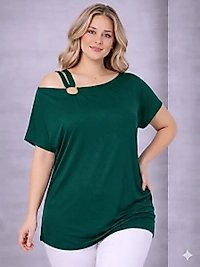 çift askılı zümrüt yeşil bluz