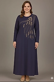 elbise desenli lacivert