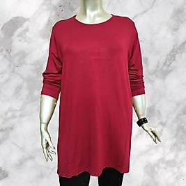 kırmızı penye tunik