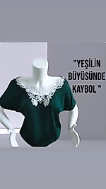dantel yaka bluz
