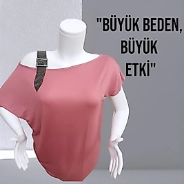 kemerli omuz detaylı bluz