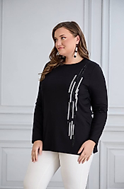 siyah beyaz detaylı abiye bluz